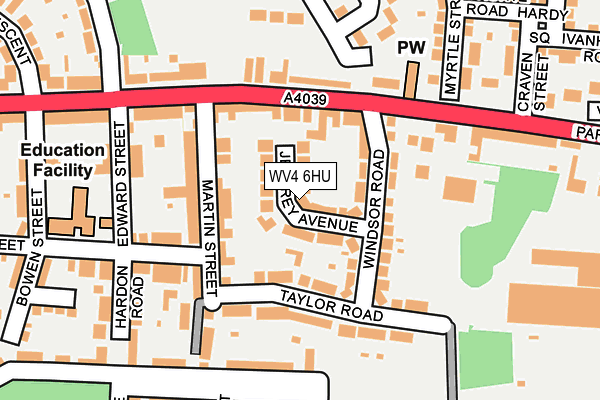 WV4 6HU map - OS OpenMap – Local (Ordnance Survey)