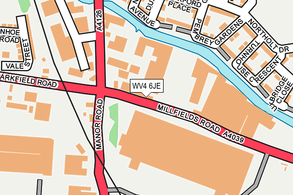 WV4 6JE map - OS OpenMap – Local (Ordnance Survey)