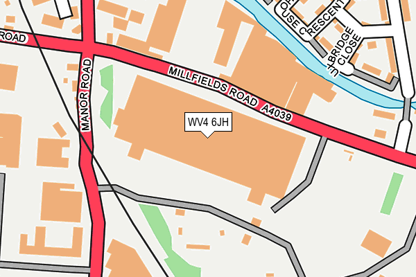 WV4 6JH map - OS OpenMap – Local (Ordnance Survey)
