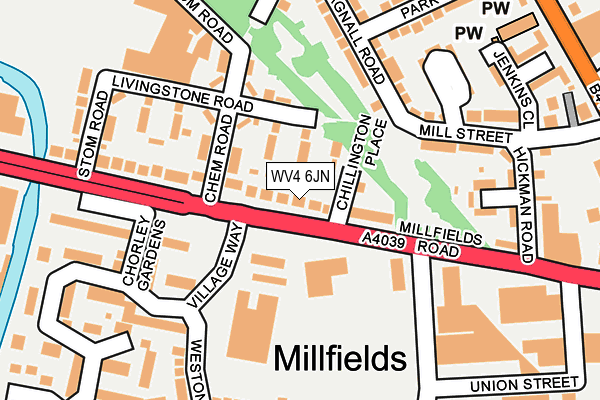 WV4 6JN map - OS OpenMap – Local (Ordnance Survey)