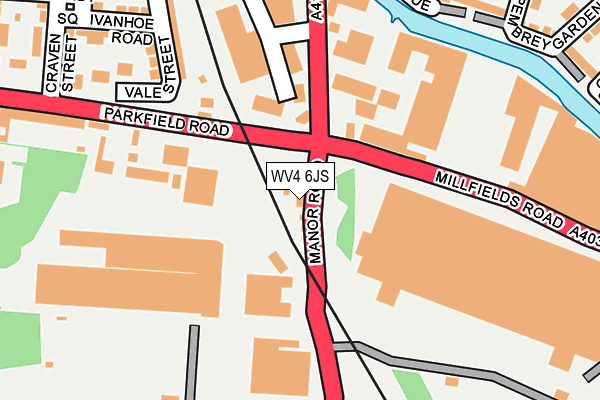 WV4 6JS map - OS OpenMap – Local (Ordnance Survey)