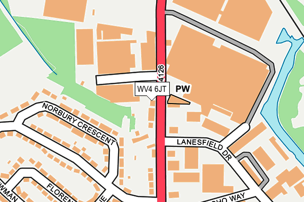 WV4 6JT map - OS OpenMap – Local (Ordnance Survey)