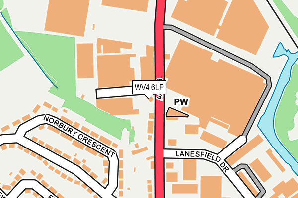 WV4 6LF map - OS OpenMap – Local (Ordnance Survey)