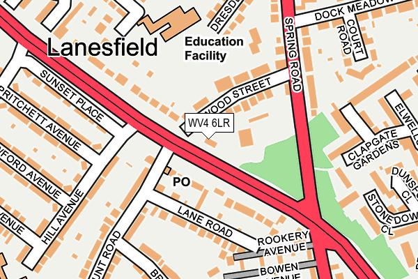 WV4 6LR map - OS OpenMap – Local (Ordnance Survey)