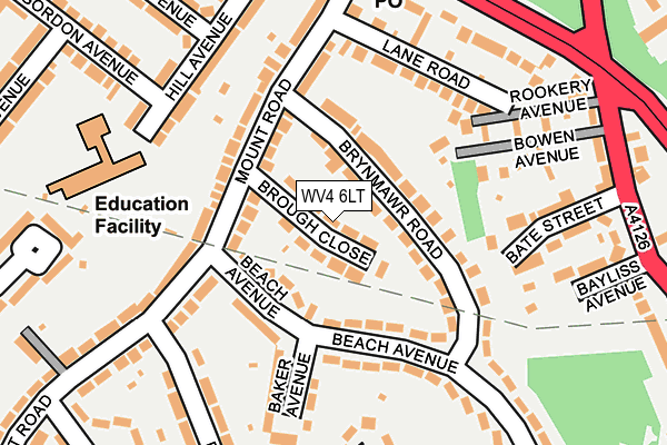 WV4 6LT map - OS OpenMap – Local (Ordnance Survey)