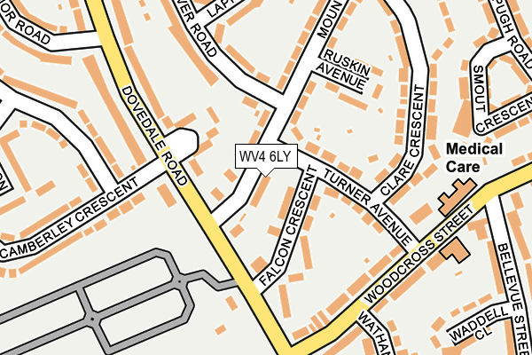 WV4 6LY map - OS OpenMap – Local (Ordnance Survey)