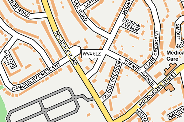 WV4 6LZ map - OS OpenMap – Local (Ordnance Survey)
