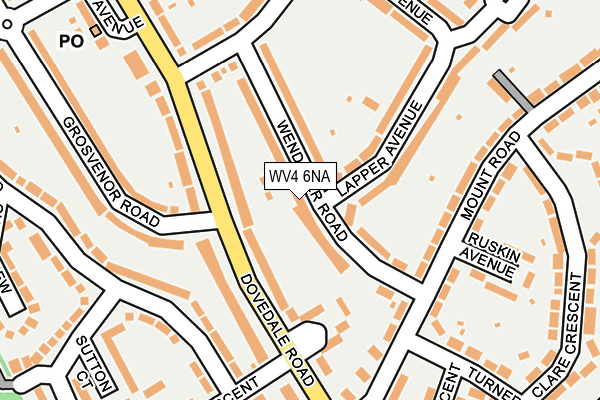 WV4 6NA map - OS OpenMap – Local (Ordnance Survey)