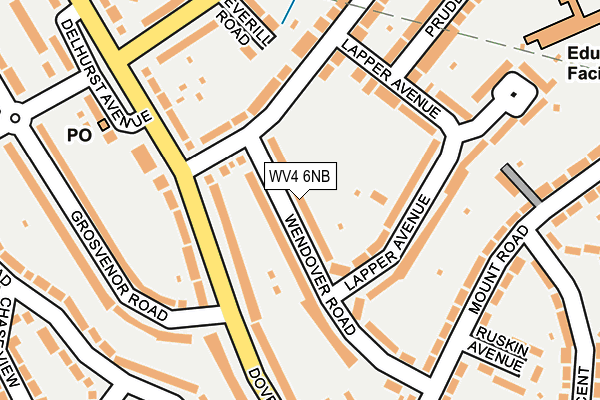 WV4 6NB map - OS OpenMap – Local (Ordnance Survey)