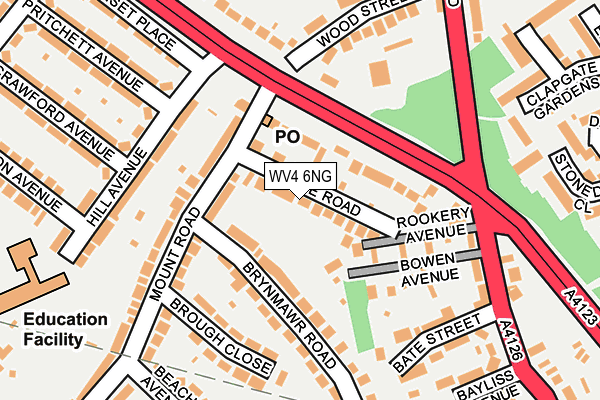 WV4 6NG map - OS OpenMap – Local (Ordnance Survey)