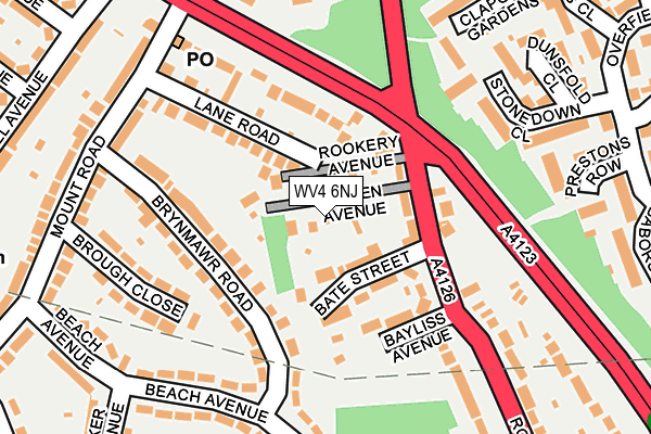 WV4 6NJ map - OS OpenMap – Local (Ordnance Survey)