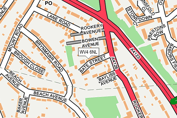 WV4 6NL map - OS OpenMap – Local (Ordnance Survey)