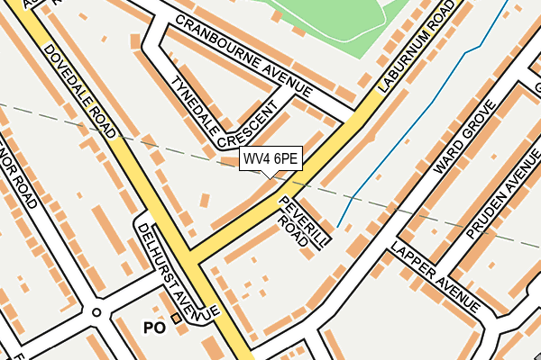 WV4 6PE map - OS OpenMap – Local (Ordnance Survey)