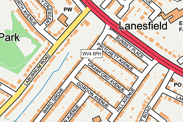 WV4 6PH map - OS OpenMap – Local (Ordnance Survey)