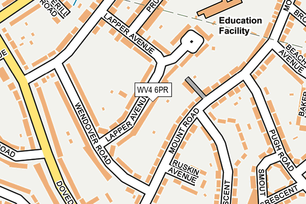 WV4 6PR map - OS OpenMap – Local (Ordnance Survey)