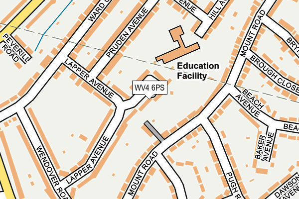 WV4 6PS map - OS OpenMap – Local (Ordnance Survey)