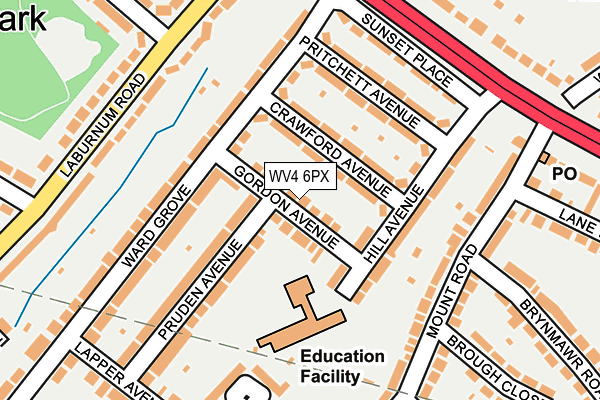 WV4 6PX map - OS OpenMap – Local (Ordnance Survey)