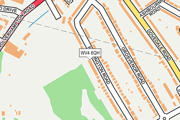 WV4 6QH map - OS OpenMap – Local (Ordnance Survey)