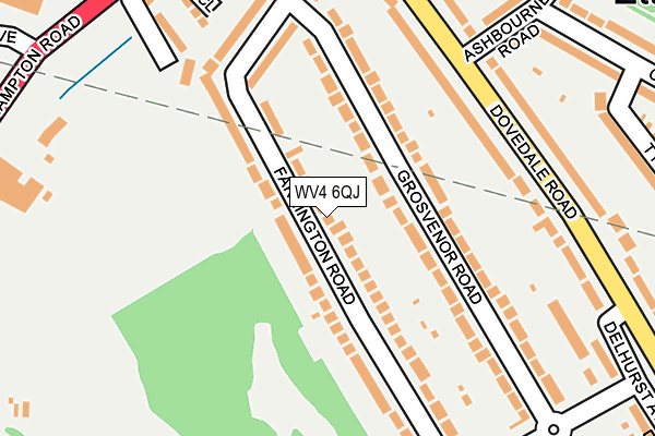 WV4 6QJ map - OS OpenMap – Local (Ordnance Survey)