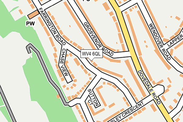 WV4 6QL map - OS OpenMap – Local (Ordnance Survey)