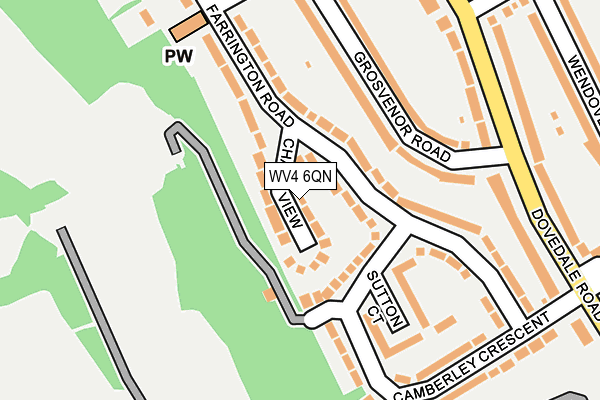 WV4 6QN map - OS OpenMap – Local (Ordnance Survey)