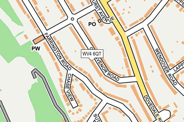 WV4 6QT map - OS OpenMap – Local (Ordnance Survey)