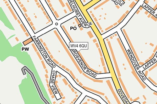 WV4 6QU map - OS OpenMap – Local (Ordnance Survey)