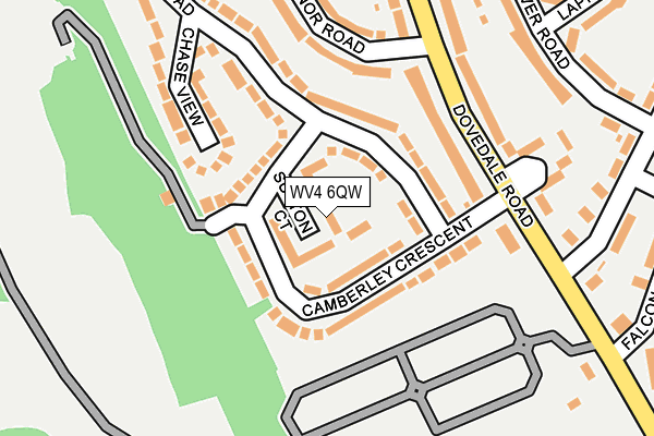 WV4 6QW map - OS OpenMap – Local (Ordnance Survey)
