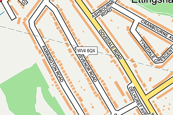 WV4 6QX map - OS OpenMap – Local (Ordnance Survey)