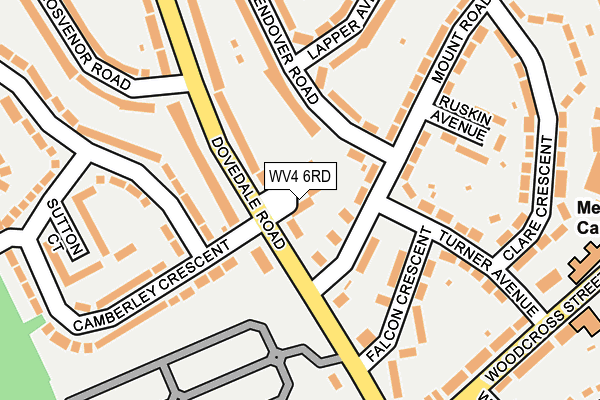WV4 6RD map - OS OpenMap – Local (Ordnance Survey)