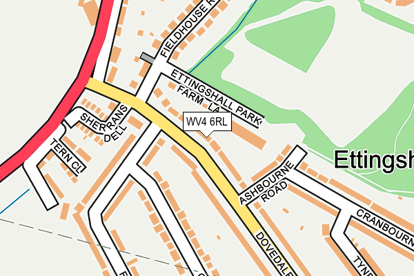 WV4 6RL map - OS OpenMap – Local (Ordnance Survey)
