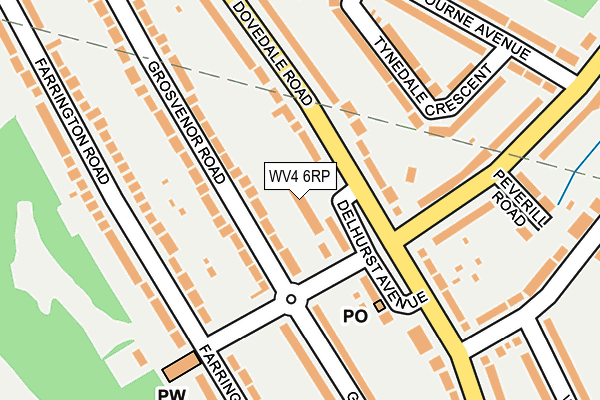 WV4 6RP map - OS OpenMap – Local (Ordnance Survey)
