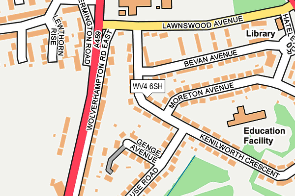 WV4 6SH map - OS OpenMap – Local (Ordnance Survey)