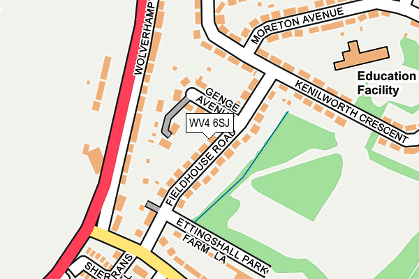 WV4 6SJ map - OS OpenMap – Local (Ordnance Survey)