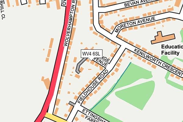 WV4 6SL map - OS OpenMap – Local (Ordnance Survey)