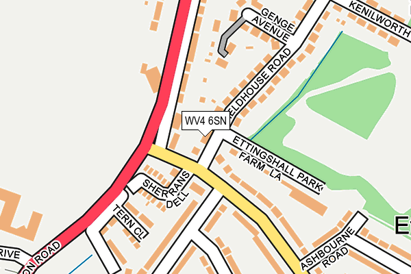WV4 6SN map - OS OpenMap – Local (Ordnance Survey)