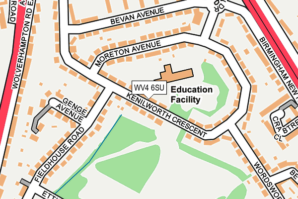 WV4 6SU map - OS OpenMap – Local (Ordnance Survey)