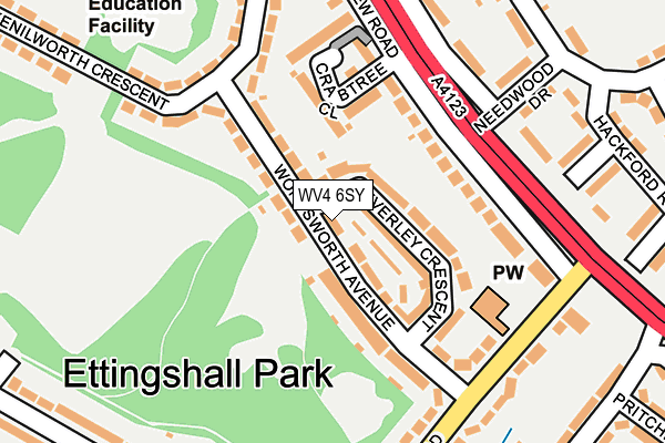 WV4 6SY map - OS OpenMap – Local (Ordnance Survey)