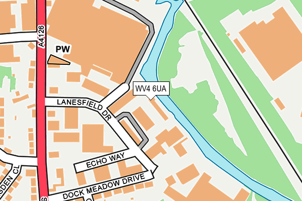 WV4 6UA map - OS OpenMap – Local (Ordnance Survey)