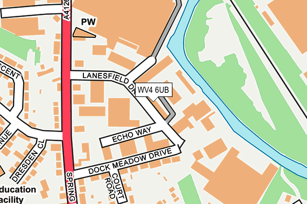 WV4 6UB map - OS OpenMap – Local (Ordnance Survey)