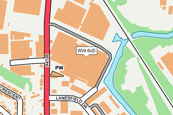 WV4 6UD map - OS OpenMap – Local (Ordnance Survey)