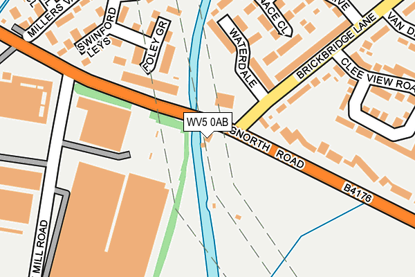 WV5 0AB map - OS OpenMap – Local (Ordnance Survey)