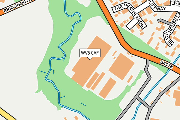 WV5 0AF map - OS OpenMap – Local (Ordnance Survey)