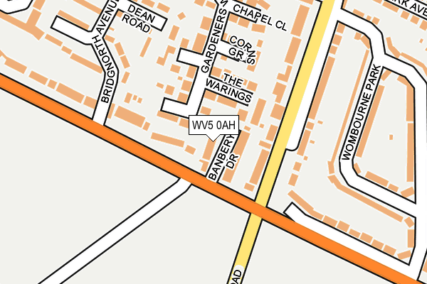 WV5 0AH map - OS OpenMap – Local (Ordnance Survey)