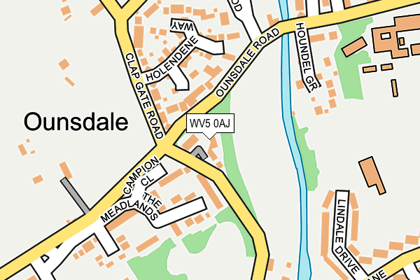 WV5 0AJ map - OS OpenMap – Local (Ordnance Survey)