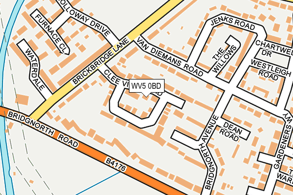 WV5 0BD map - OS OpenMap – Local (Ordnance Survey)