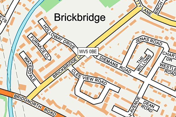WV5 0BE map - OS OpenMap – Local (Ordnance Survey)