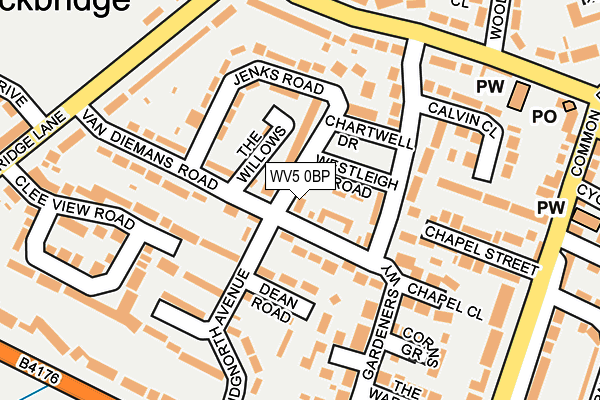 WV5 0BP map - OS OpenMap – Local (Ordnance Survey)