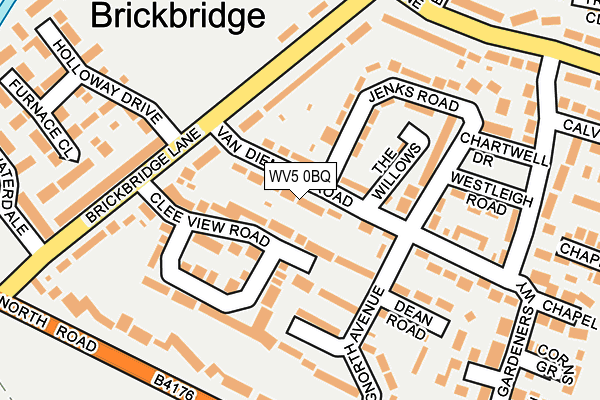 WV5 0BQ map - OS OpenMap – Local (Ordnance Survey)
