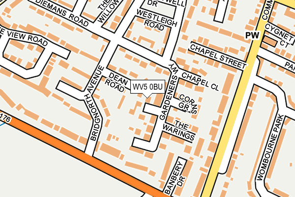 WV5 0BU map - OS OpenMap – Local (Ordnance Survey)